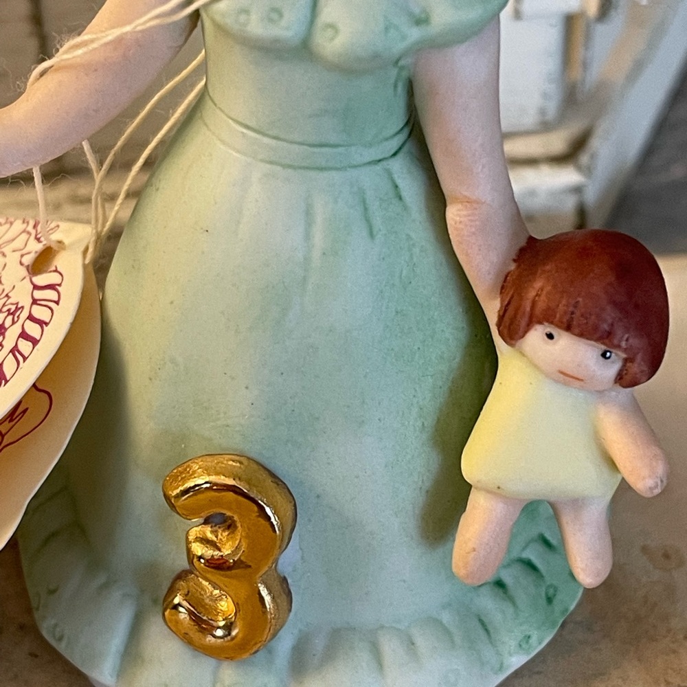 Vintage “Growing Up” Figurine for 3rd Birthday